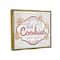 Stupell Industries Vintage Mrs. Claus Cookies Sign Framed Floater Canvas Wall Art